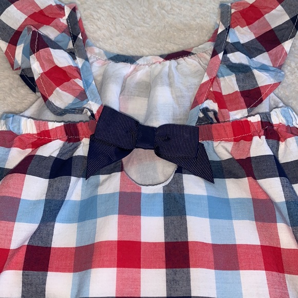 Tommy Bahama Plaid Ruffle Dress in Red, Blue, & White EUC 12M - Picture 3 of 8